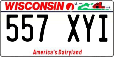 WI license plate 557XYI