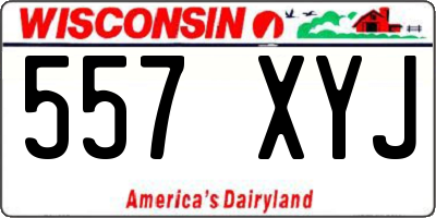 WI license plate 557XYJ