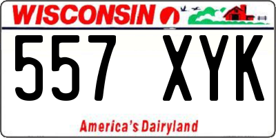 WI license plate 557XYK
