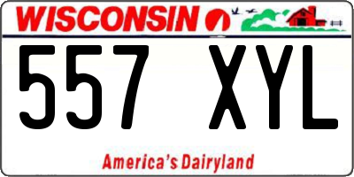 WI license plate 557XYL