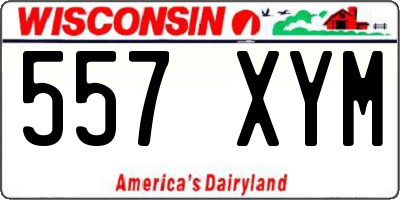 WI license plate 557XYM