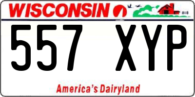 WI license plate 557XYP