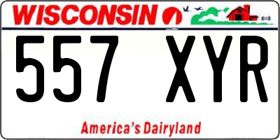 WI license plate 557XYR
