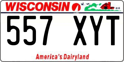 WI license plate 557XYT