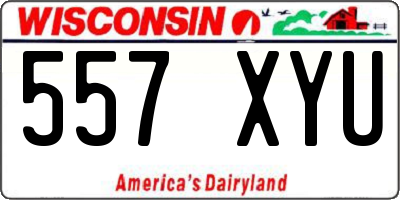 WI license plate 557XYU