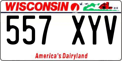 WI license plate 557XYV