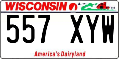 WI license plate 557XYW