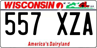 WI license plate 557XZA
