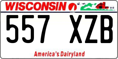 WI license plate 557XZB