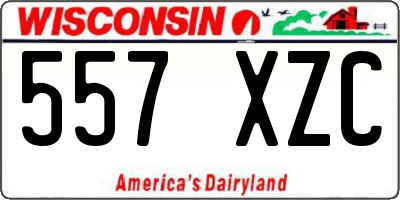 WI license plate 557XZC