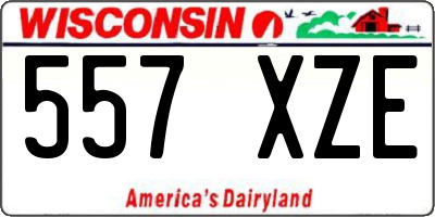 WI license plate 557XZE