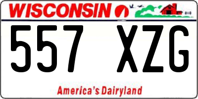 WI license plate 557XZG