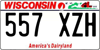 WI license plate 557XZH