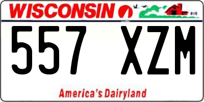 WI license plate 557XZM