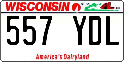 WI license plate 557YDL