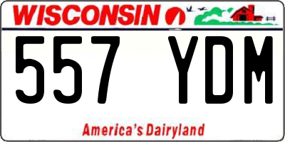 WI license plate 557YDM