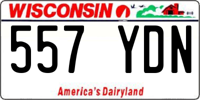 WI license plate 557YDN