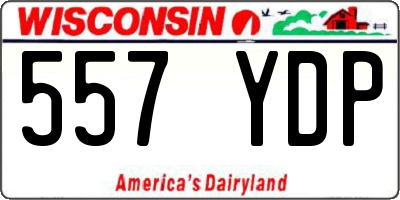 WI license plate 557YDP