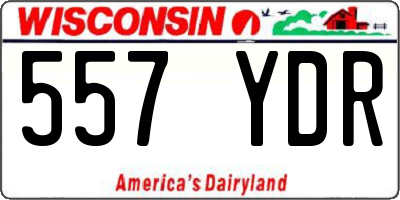 WI license plate 557YDR