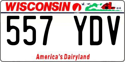 WI license plate 557YDV