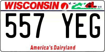 WI license plate 557YEG
