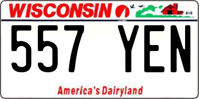 WI license plate 557YEN