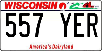 WI license plate 557YER