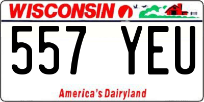WI license plate 557YEU