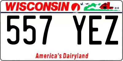 WI license plate 557YEZ