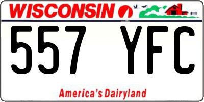 WI license plate 557YFC