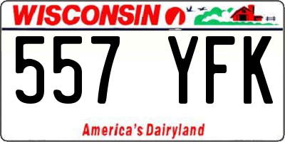 WI license plate 557YFK