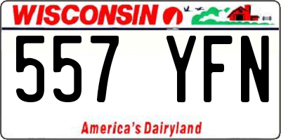 WI license plate 557YFN