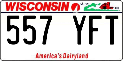WI license plate 557YFT