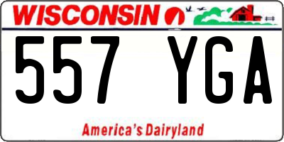 WI license plate 557YGA