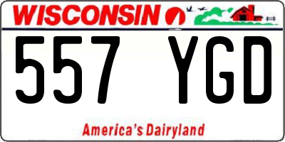 WI license plate 557YGD