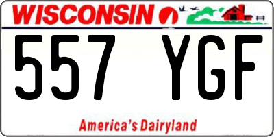 WI license plate 557YGF