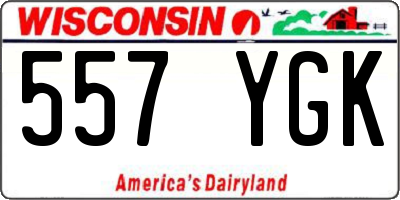 WI license plate 557YGK