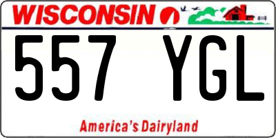 WI license plate 557YGL