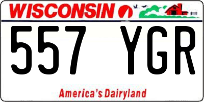WI license plate 557YGR