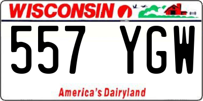 WI license plate 557YGW