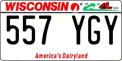 WI license plate 557YGY