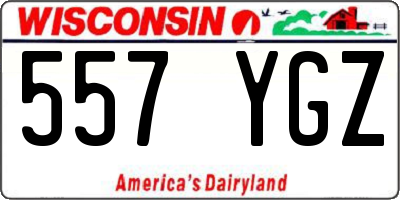 WI license plate 557YGZ