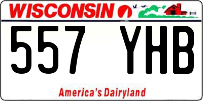 WI license plate 557YHB