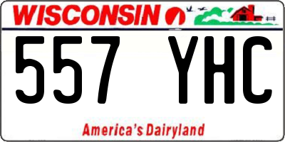 WI license plate 557YHC