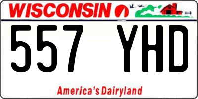 WI license plate 557YHD