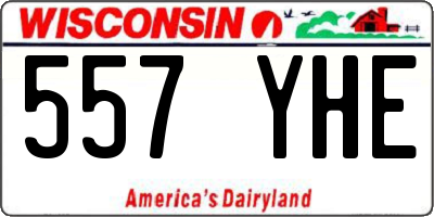 WI license plate 557YHE