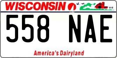 WI license plate 558NAE