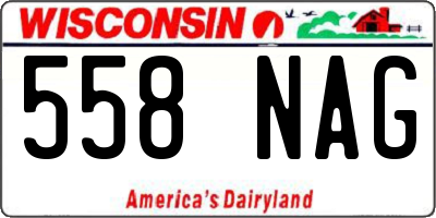 WI license plate 558NAG