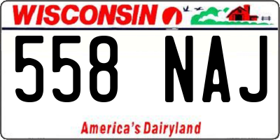 WI license plate 558NAJ