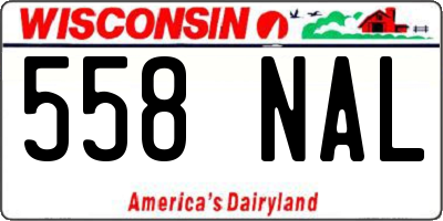 WI license plate 558NAL